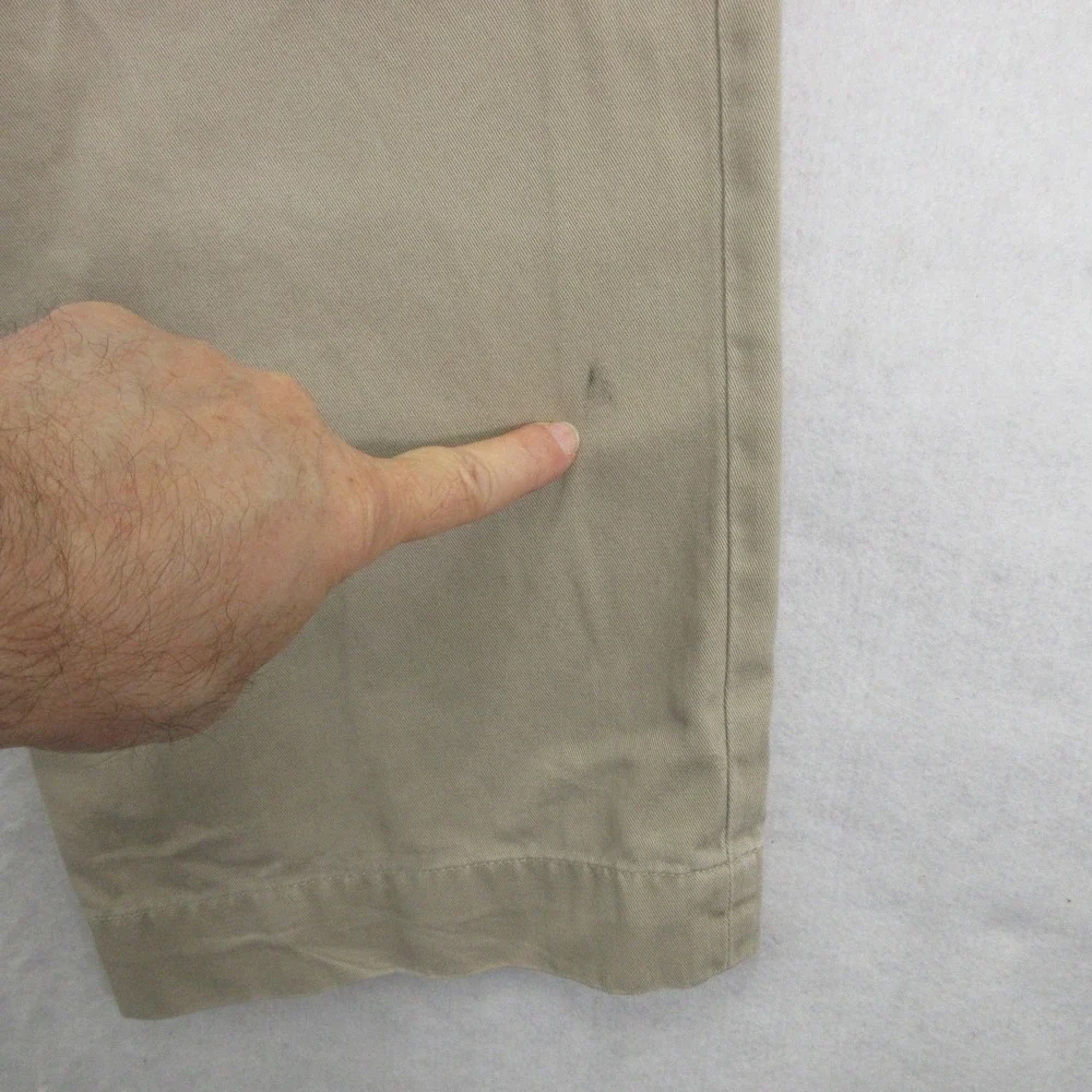Polo Ralph Lauren Mens Prospect Chino Pants 37x32 Beige Pleated Cuffed